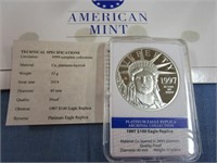 1997 Platinum $100 Eagle Replica