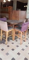 Round Table 36"R x 42"H w/4Chairs