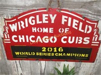 Chicago Cubs Wrigley Field Metal Cut Sign