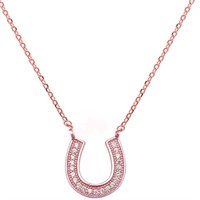 Rose Gold-Plated Horse Shoe Necklace