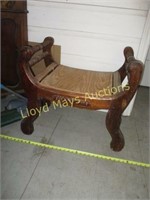 Vintage Carved Wood Ashanti Stool Chair