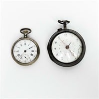 Jewelry 2 Antique Pocket Watches Sterling Silver
