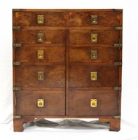 Furniture Vintage Wood/Brass Cabinet