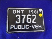 Small Ontario 1981 License Plate
