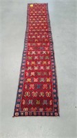 NARROW HAND KNOTTED PERSIAN WOOL RUNNER