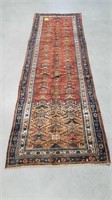 ANTIQUE HAND KNOTTED PERSIAN WOOL RUNNER