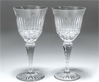 Cristallerie Lorraine Crystal Wine Goblets, Pair