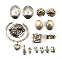 Assorted Vintage Jewelry, Incl. Sterling Silver, 8