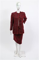 Bill Blass Vintage Wool Knit Skirt Suit