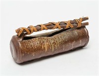 Japanese Glazed Raku-Manner Pottery Log