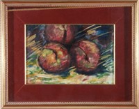 Contemporary "Still Life of Plums" Watercolor