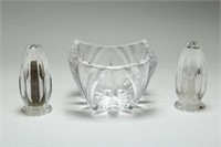 Crystal Bowl and Salt & Pepper Shakers, 3