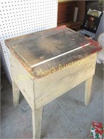 Vintage Hand Made Wood Tool Stand / Work Bench