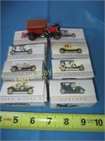 8pc Miniature Die Cast Car Models - NOS