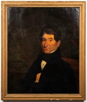 John Pope Attr Portrait of a Gentleman Oil, 19th C