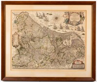 Blaeu "Inferioris Germaniae" Antique Engraved Map