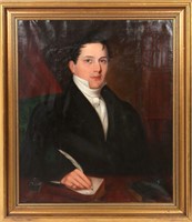English School Portrait of a Gentleman Oil, 19th C