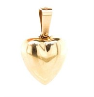 9ct yellow gold heart pendant