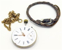 Antique Pocket Watch Movement: Complete & Running