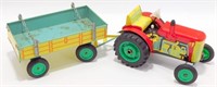 Vintage KDN Tin Tractor & Trailer