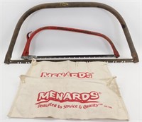 * 2 Wood Saw Hand Blades & Menards Tool Pouches