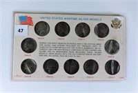 U.S. Wartime Silver Nickel Set
