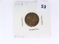 1962-D Lincoln Penny / Filled R