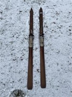 Pair of  Northland Wooden Slalom Skis