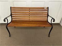 New Cast Iron and Wooden Waiting Bench