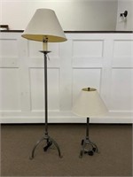 Contemporary Metal Floor Lamp &  Table Lamp