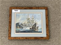 Marshall W. Joyce Watercolor of Sailing Schooners