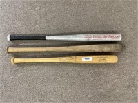 3 Baseball Bats -2 Wooden, 1 Aluminum