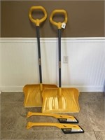2 New True Temper Shovels & 2 Snow Brushes