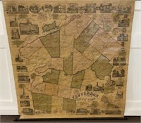 Jefferson County 1855 Wall Map