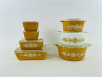 Pyrex Butterfly Gold Dishware Set
