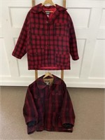 Two Woolrich Plaid Coats