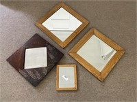 4 Oak Framed Mirrors - Various Sizes