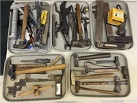 5 Tray Lots of Assorted Hand Tools