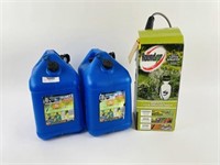 Two 5 Gallon Kerosene Cans & Pump Sprayer
