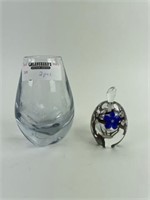 Glass Paperweight Perfume Bottle & Vase