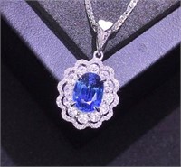2ct Sri Lanka Royal Blue Sapphire Pendant 18k Gold