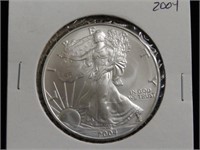 2004 1 OZ .999 SILVER EAGLE GEM