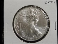 2004 1 OZ .999 SILVER EAGLE GEM