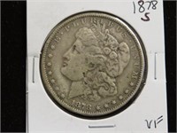 1878 S MORGAN SILVER DOLLAR 90%