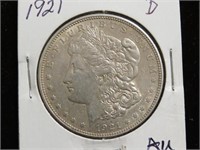 1921 D MORGAN SILVER DOLLAR 90%