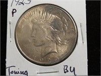 1925 P PEACE SILVER DOLLAR 90% TONING