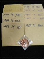 (10) UNC LINCOLN CENTS SEALED PACK VARIOUS DATES