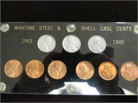 1943-1945 PDS WAR TIME STEEL & SHELL CASE CENTS