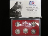 2005 (5) COIN US MINT SILVER PROOF SET