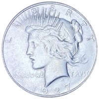 1927-D Silver Peace Dollar ABOUT UNCIRCULATED